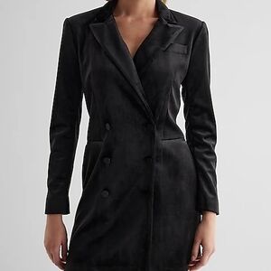 Elegant Black Double-Breasted Women's Coat